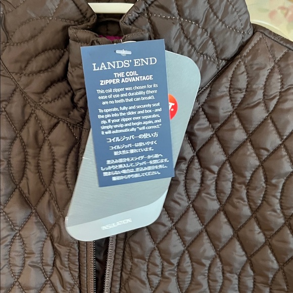Lands' End Quilted Brown Jacket - Picture 9 of 9